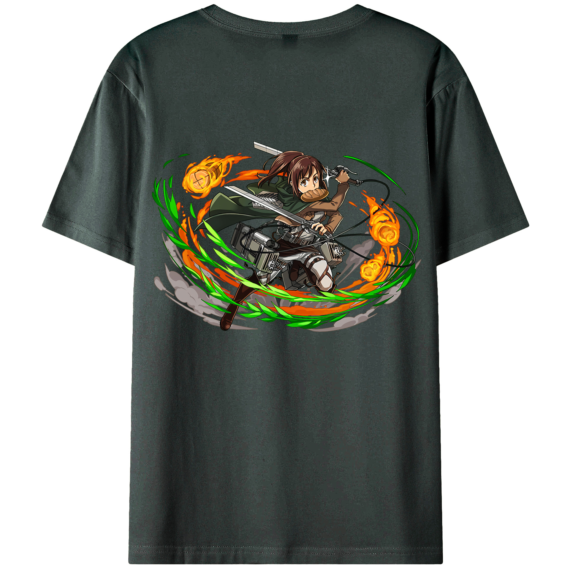 （画像用） 進撃の巨人 サシャ·ブラウス Attack on Titan Sasha Blaus 綿100％ メンズ半袖Tシャツ（バックプリント） 通気性